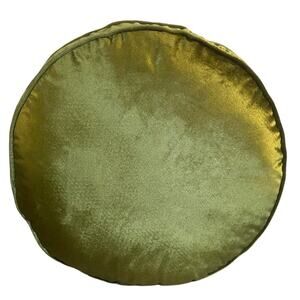 Fashion Basics Round Green Velvet 17 Accent Throw Pillow